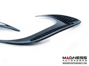 FIAT 500 Rear Bumper Side Duct Trim Piece Set - Carbon Fiber 